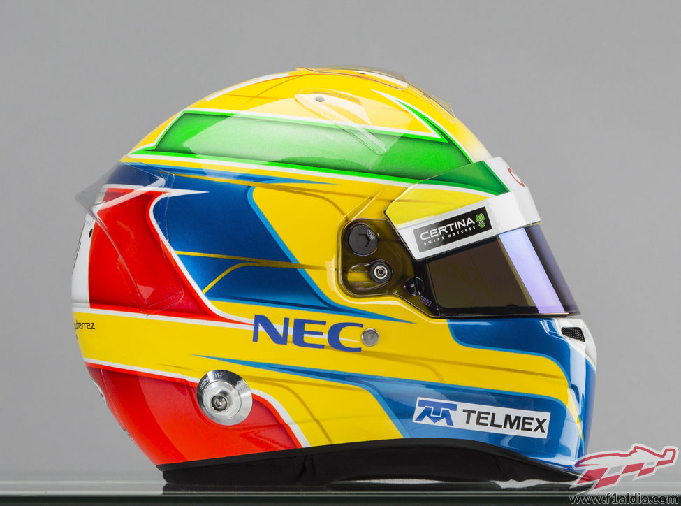 Otro lateral del casco de Esteban Gutiérrez