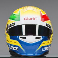 Parte frontal del casco de Esteban Gutiérrez