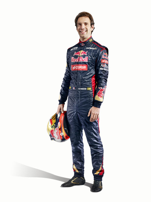 Jean-Éric Vergne con la equipación de Toro Rosso para 2014