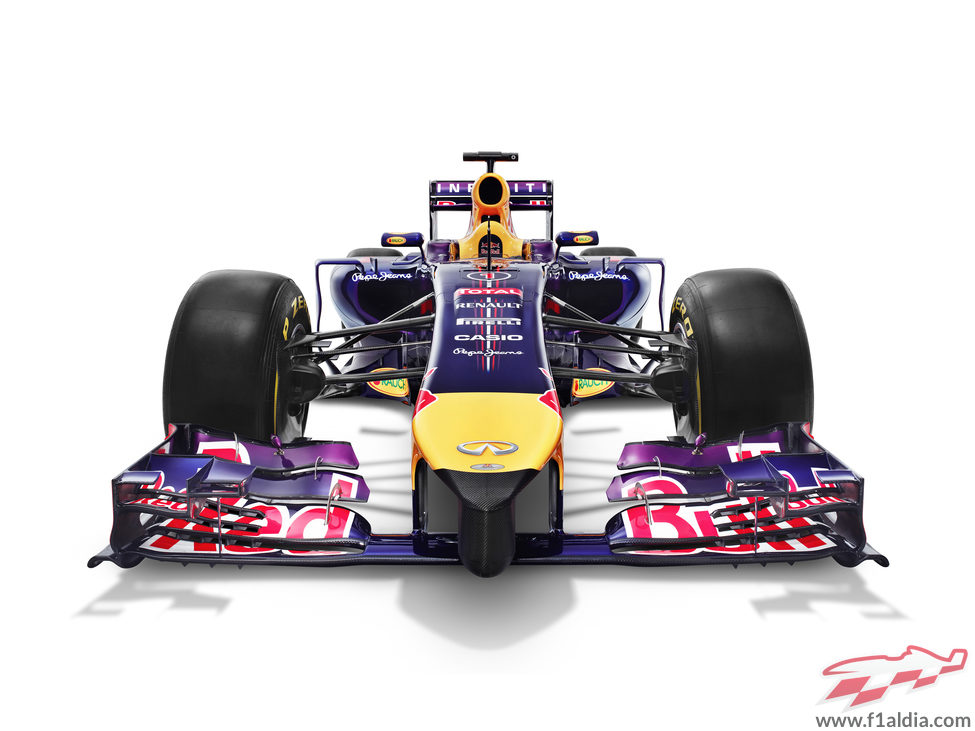 Vista frontal del Red Bull RB10