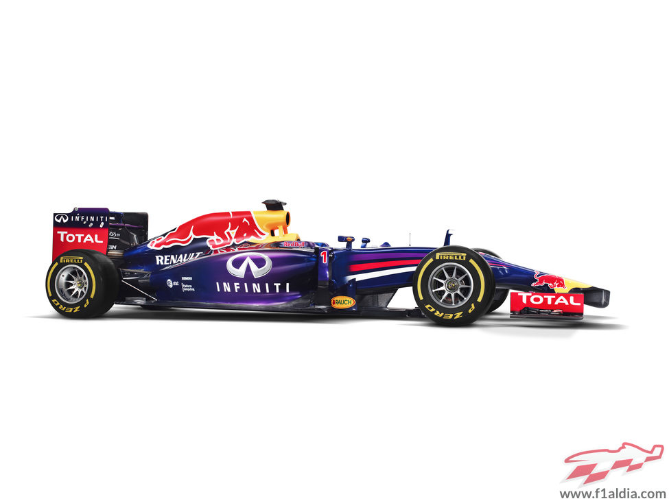 Vista lateral del Red Bull RB10