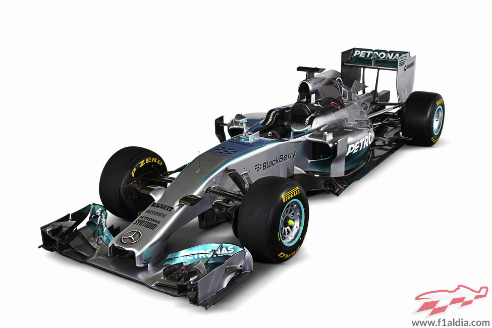 El Mercedes W05 de Hamilton y Rosberg