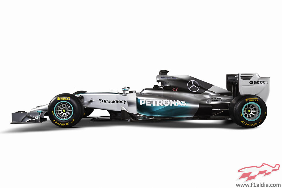 Lateral del Mercedes W05