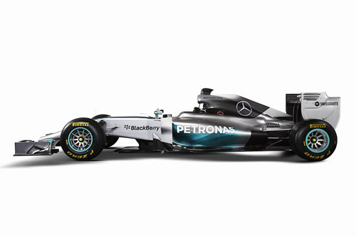 Lateral del Mercedes W05