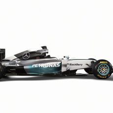 El otro lateral del Mercedes W05