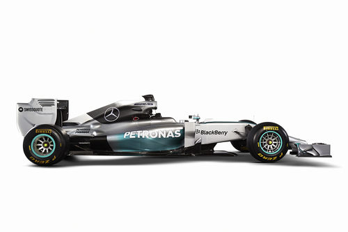 El otro lateral del Mercedes W05