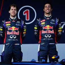 Sebastian Vettel y Daniel Ricciardo, pilotos Red Bull en 2014