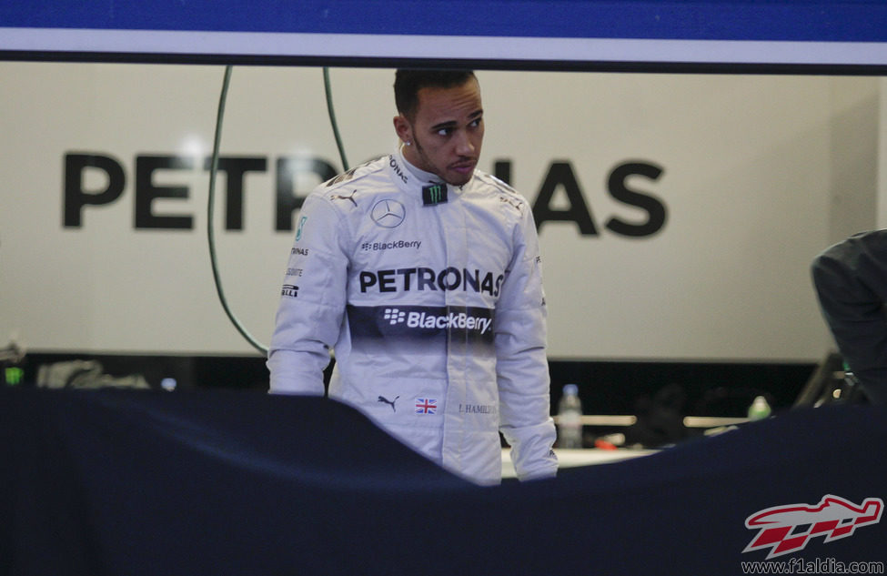 Lewis Hamilton, expectante