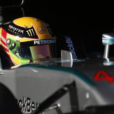 Plano de Lewis Hamilton en el W05