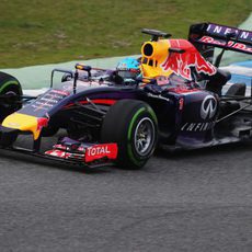 Sebastian Vettel puso el neumático intermedio