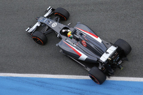 El Sauber C33 en el pitlane