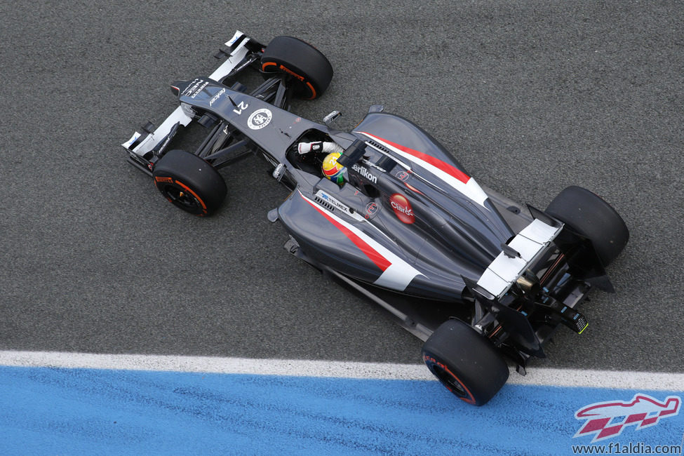 El Sauber C33 en el pitlane