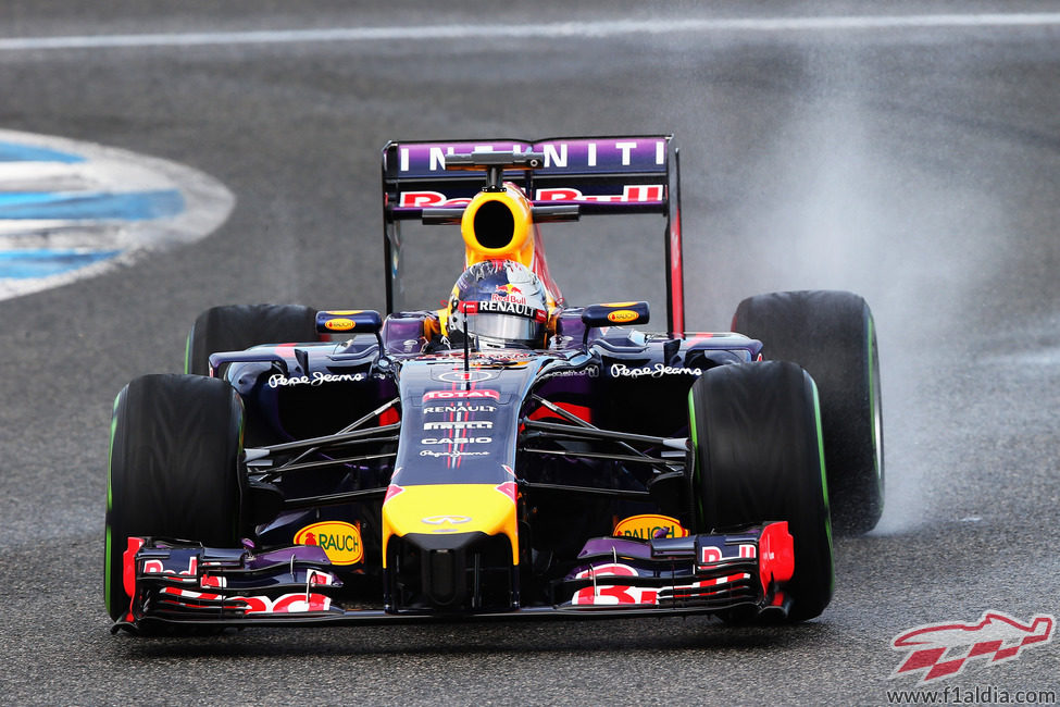 Lluvia para Sebastian Vettel