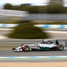 Nico Rosberg, a los mandos del Mercedes W05