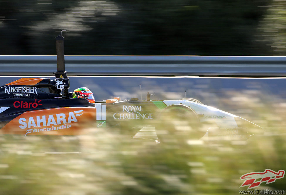 Sergio Pérez a bordo del Force India VJM07