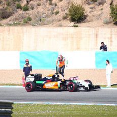 Nico Hülkenberg se dispone a bajar del VJM07