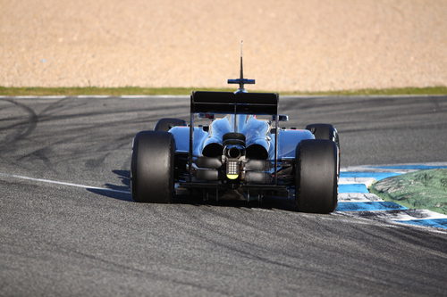 Suspensión trasera del McLaren MP4-29 de Kevin Magnussen