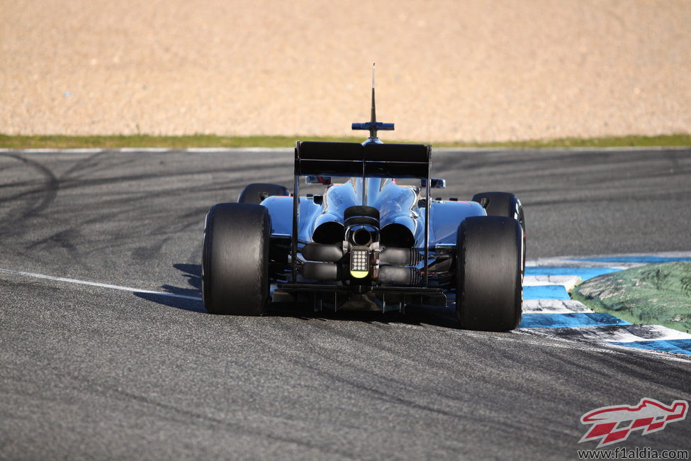 Suspensión trasera del McLaren MP4-29 de Kevin Magnussen