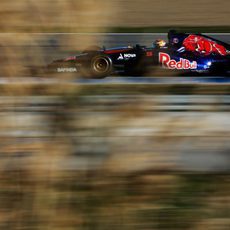 Jean-Eric Vergne rueda en el asfalto de Jerez