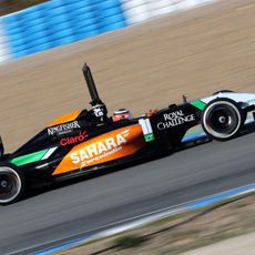 Nico Hülkenberg pilota el VJM07 en Jerez