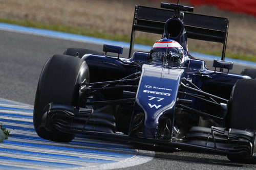 Valtteri Bottas con el FW36 en Jerez