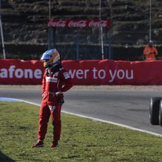 El F14-T deja tirado a Fernando Alonso