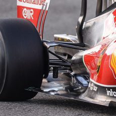 Suspensión trasera del Ferrari F14-T