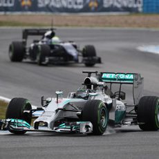 Motores Mercedes en pista