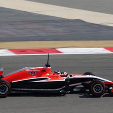 El Marussia de Jules Bianchi sumó tres vueltas