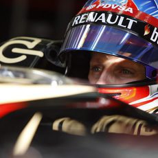 Plano principal de Romain Grosjean en el E22