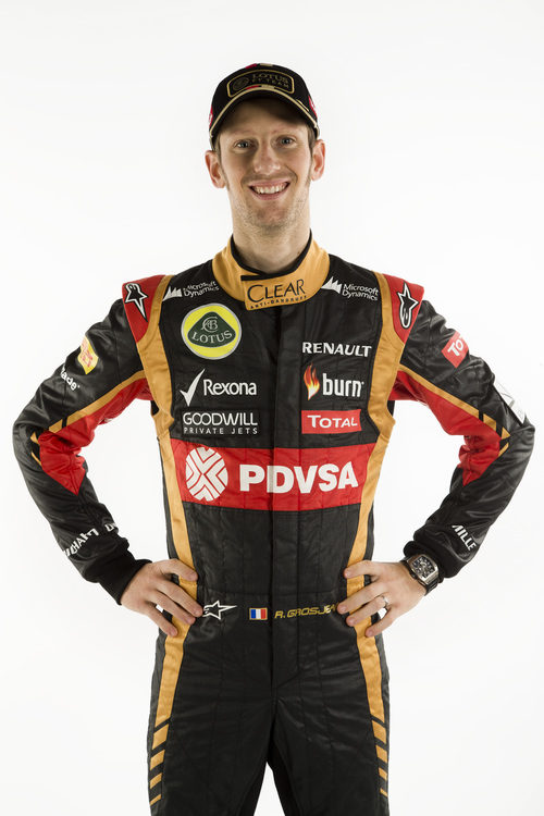 Romain Grosjean, piloto de Lotus en 2014