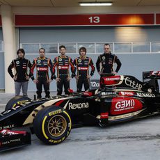 El quinteto de pilotos de Lotus