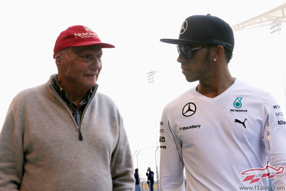 Charla entre Niki Lauda y Lewis Hamilton