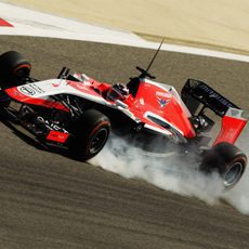 Pasada de frenada en Sakhir de Max Chilton