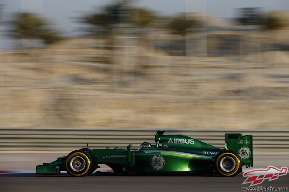 Kamui Kobayashi rodando en Baréin