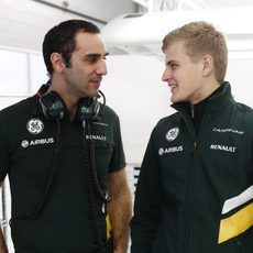 Charla entre Marcus Ericsson y Cyril Abiteboul