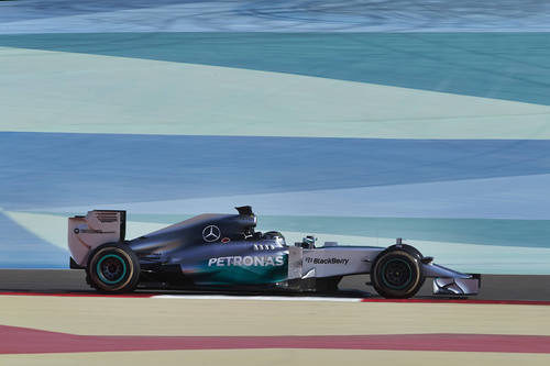 Nico Rosberg fue protagonista en el último día de test en Baréin