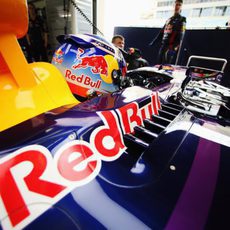 Concentración de Daniel Ricciardo en el rB10