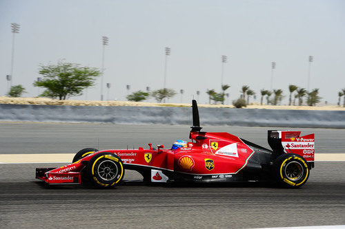 Fernando Alonso rueda con los neumáticos blandos