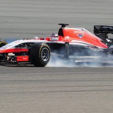 Pasadita de frenada de Jules Bianchi