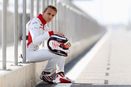 Max Chilton posa para las cámaras