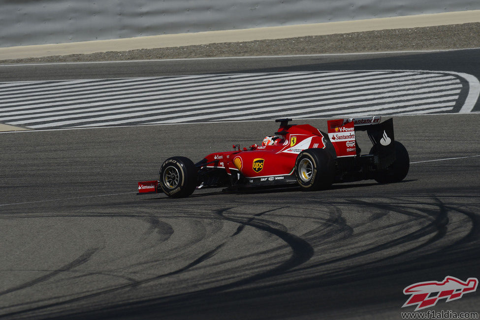 Curva para Kimi Räikkönen con el F14-T