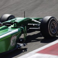 Kamui Kobayashi rueda en el último test de pretemporada