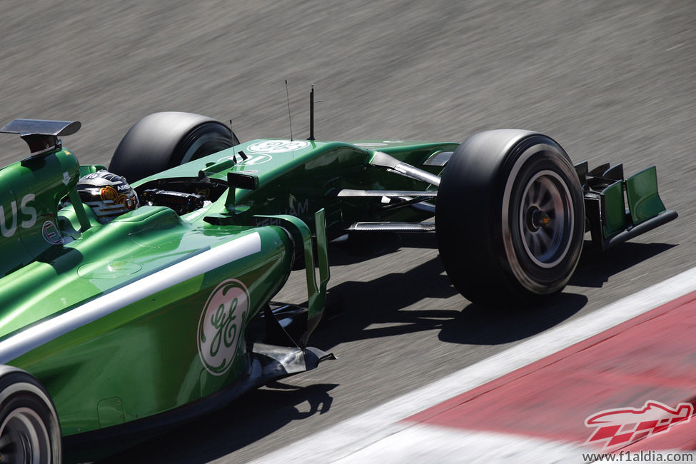 Kamui Kobayashi rueda en el último test de pretemporada