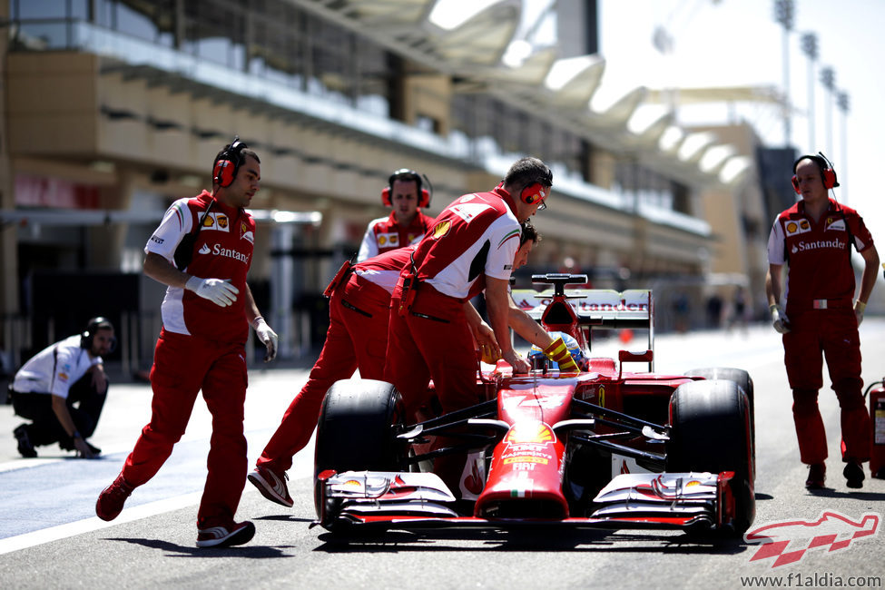 Fernando Alonso regresa a boxes