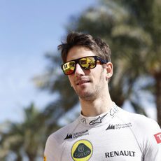 Romain Grosjean se prepara para el último día de pretemporada