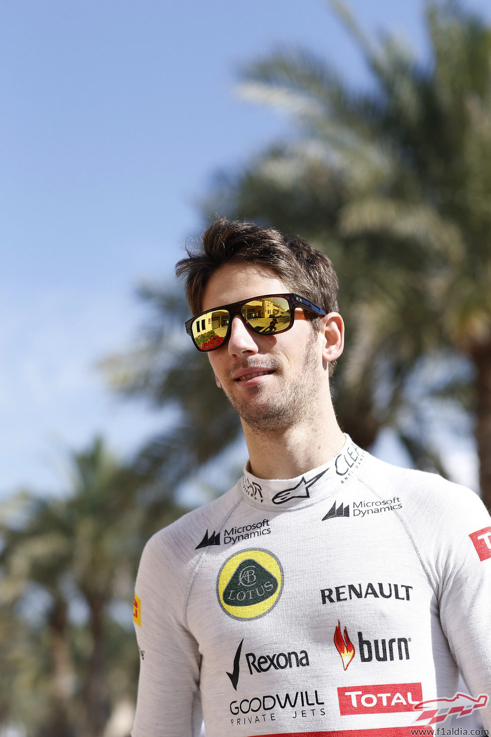 Romain Grosjean se prepara para el último día de pretemporada