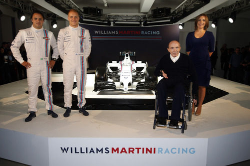 Valtteri Bottas, Felipe Massa y los Williams, junto al FW36