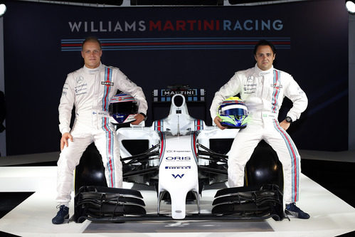 Valtteri Bottas, Felipe Massa junto al Williams Martini FW36