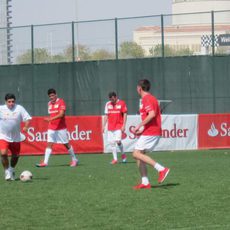 Maradona, protagonista en el campo